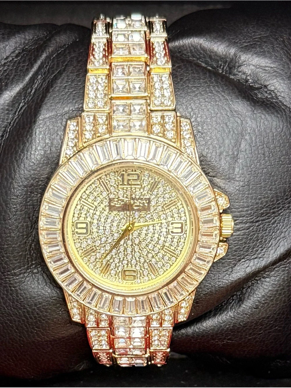 Ed Hardy Gold Crystal-Accented Women's Bracelet Watch